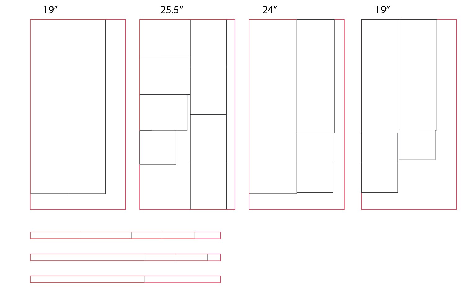 Panel cutting layout for the reading nook